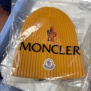 Moncler Mustard Ribbed Beanie unisex